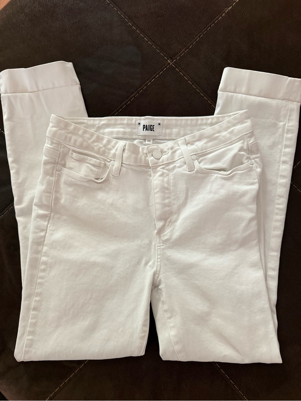 PAIGE White Skinny Jeans — Hoxton Ankle Skinny